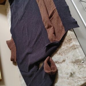 Humanoid Sweater Turtleneck in Blue & Brown Size M